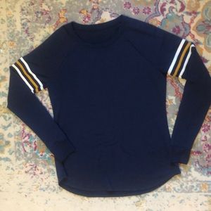 Navy Blue Raglan French Terry Sweatshirt
